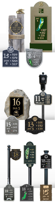 Yardage Markers on Golf Courses